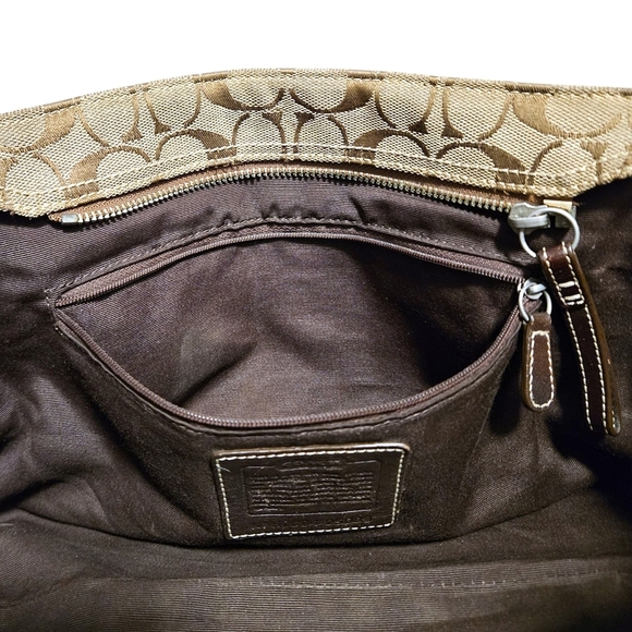 Coach 05079 Brown Soho Signature Jacquard Leather Satchel Purse Shoulder Bag Y2K - Picture 4 of 16